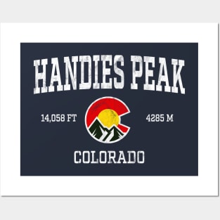 Handies Peak Colorado 14ers Vintage Athletic Mountains Posters and Art